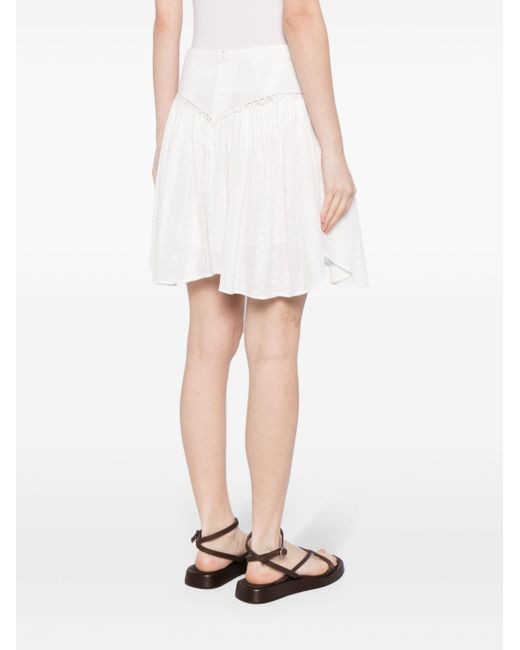 Isabel Marant White Jorena Cotton Miniskirt