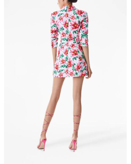 Alice + Olivia Red Latoya Floral Mini Blazer Dress