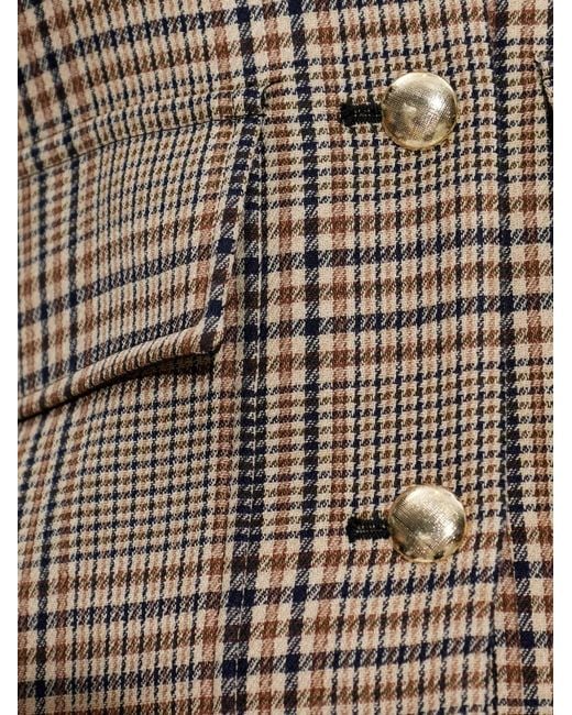 Paul Smith Brown Check-Pattern Buttoned Jacket