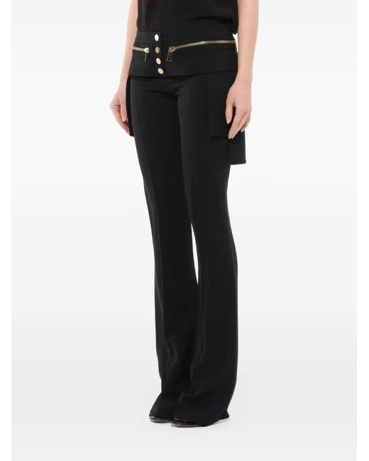 Givenchy Black Zip-Detail Buttonet Trousers