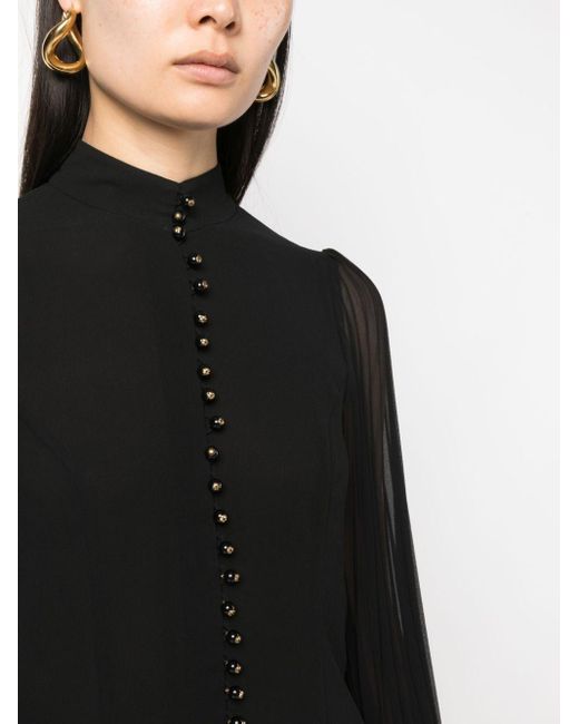 Zimmermann Black Bluse mit semi-transparenten Ärmeln