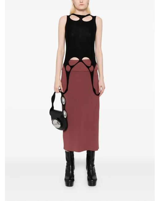 Rick Owens Black Slashed Sl Pull Vest