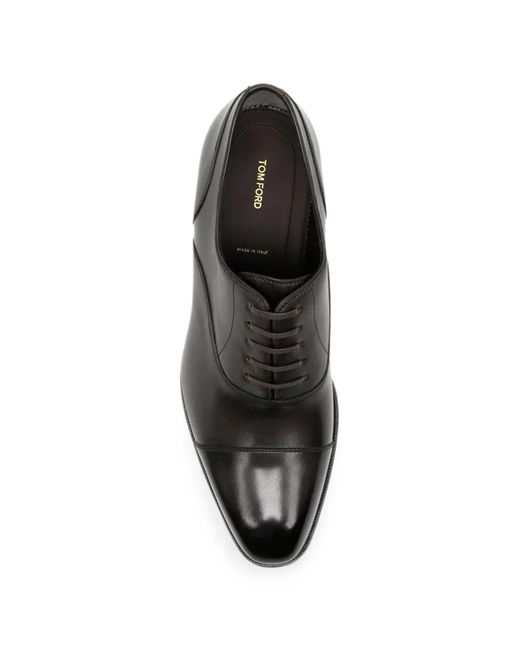 Tom Ford Black Elkan Oxford Shoes for men