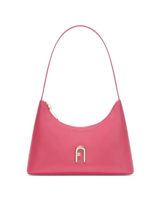 Furla Pink Mini Diamante Shoulder Bag