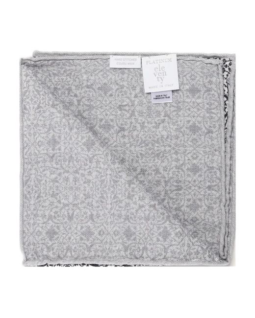 Eleventy Black Floral-Pattern Scarf for men