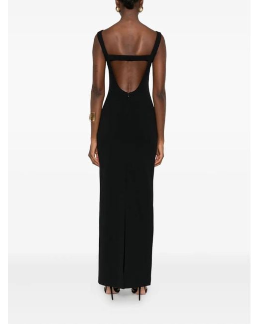 Solace London Black Imogen Long Dress