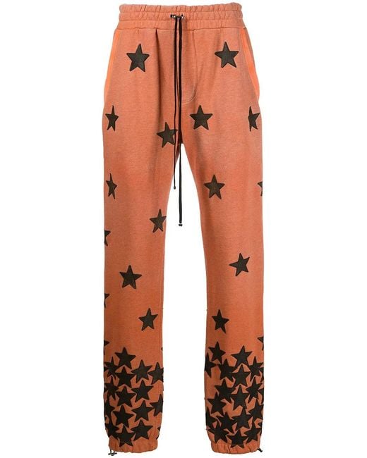 Amiri Orange Chemist Star Track Pants for men
