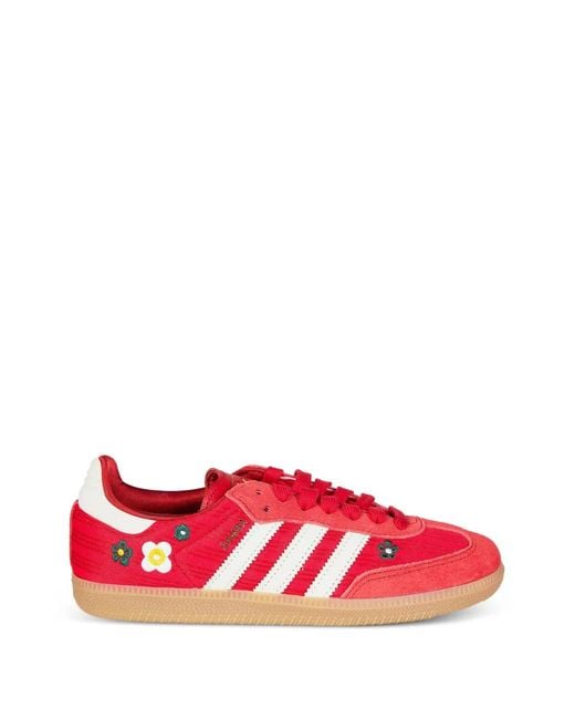 Adidas Red Samba Og Sneakers