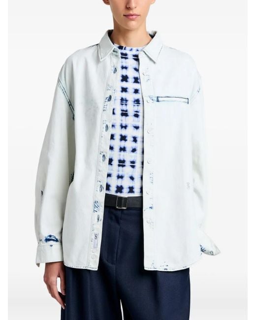 Camisa vaquera Kruger con efecto lavado Proenza Schouler de color White