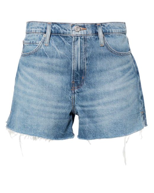 FRAME Blue Ungesäumte Vintage Jeans-Shorts
