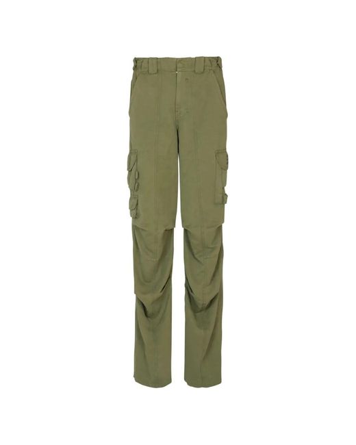 Balmain Green Cargo-Pocket Trousers for men
