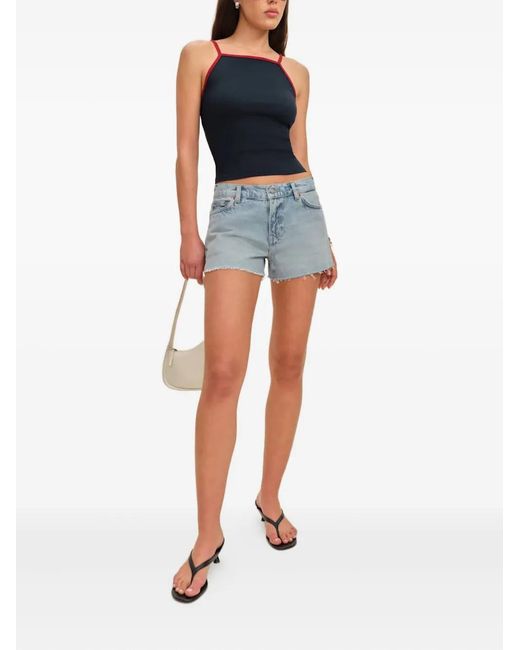 Reformation Blue Sutton Shorts