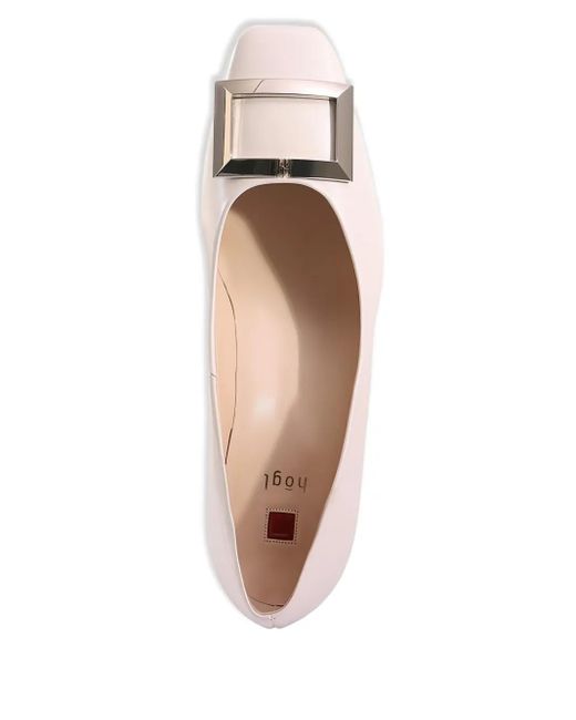 Högl Pink Etienne Block-Heel Leather Pumps