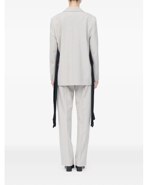 MM6 by Maison Margiela White Long-Sleeve Blazer