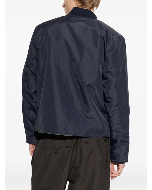 Officine Generale Blue Zip-Fastening Bomber Jacket for men