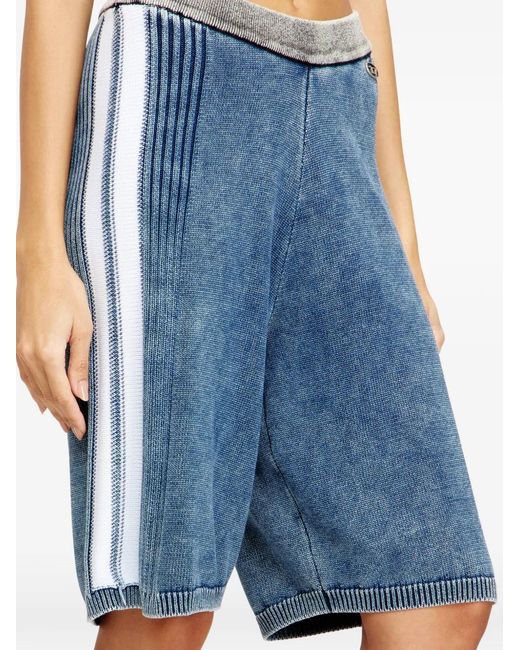 DIESEL Blue M-Esther Denim-Effect Shorts