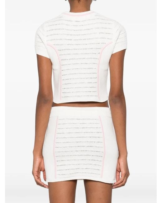 Casablanca White Trim Knit Top