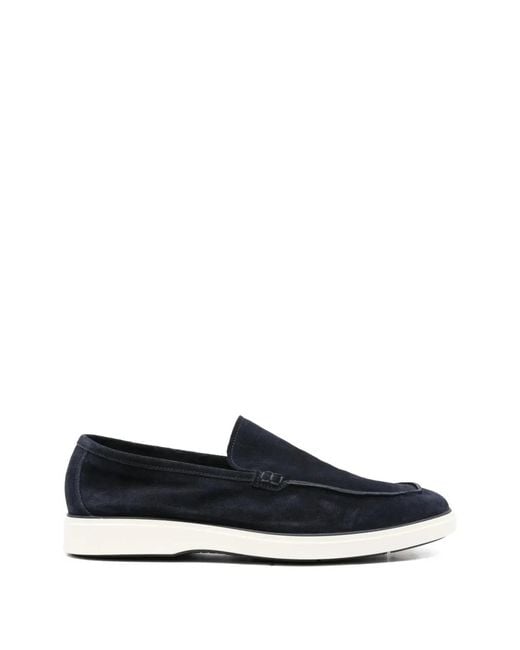 JOHN HARRISON White Suede Loafers for men