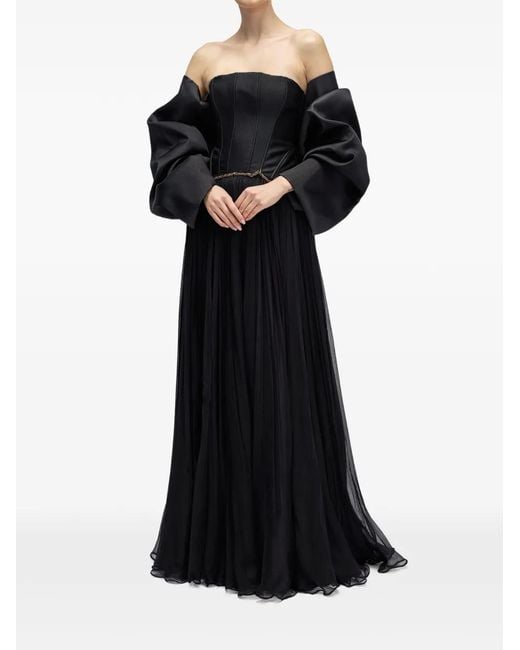 ARAFTU Black Embellished Gown