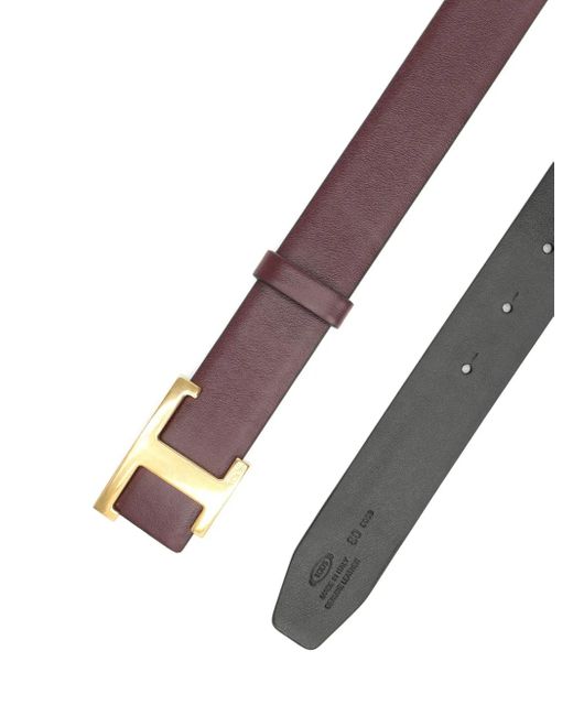 Tod's Brown T-Buckle Leather Belt