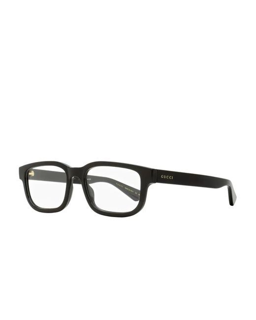 Gucci Black Rectangular-Frame Logo Glasses for men