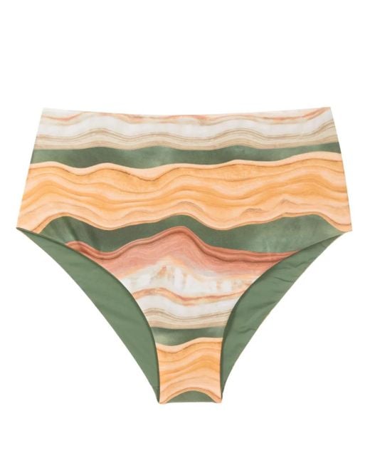 Bragas de bikini Violeta con estampado abstracto Lygia & Nanny de color Natural