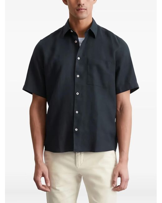 Marc O' Polo Blue Short-Sleeve Button-Up Shirt for men