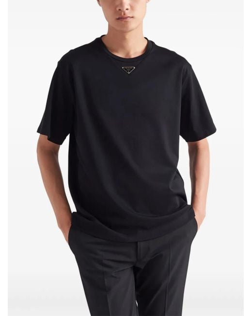 メンズ Prada ロゴ Tシャツ Black