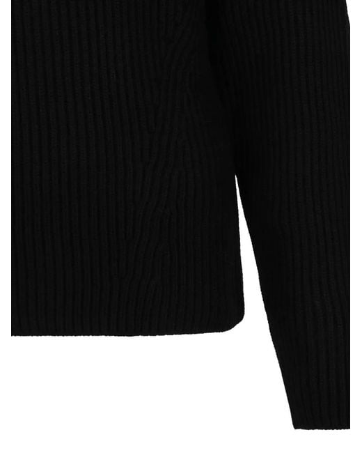 P.A.R.O.S.H. Geribbelde Sweater in het Black