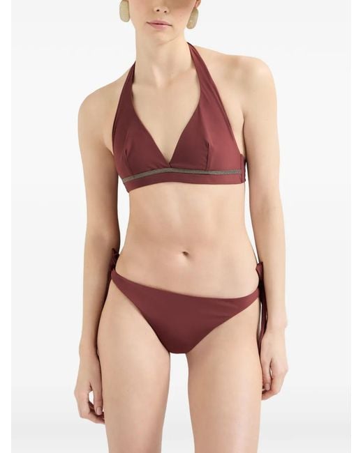 Brunello Cucinelli Monili Bikinitop in het Red