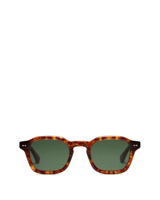 PETER AND MAY Green Hero Square-Frame Sunglasses
