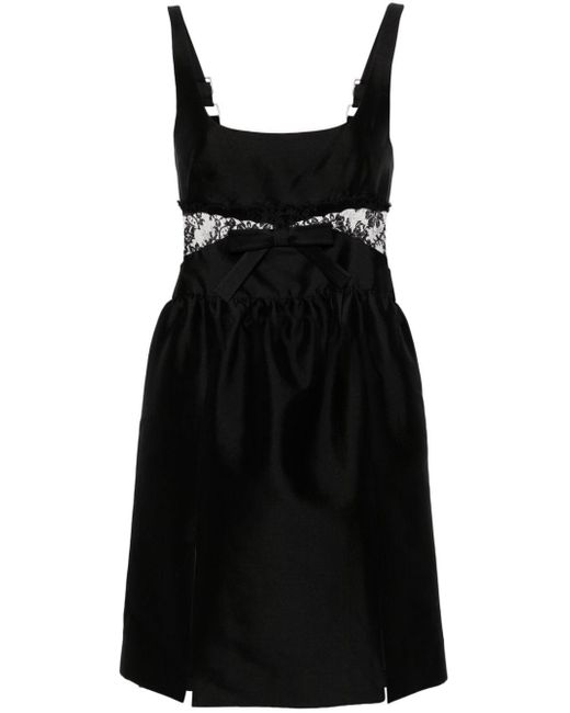 ShuShu/Tong Mini-jurk Verfraaid Met Kant in het Black