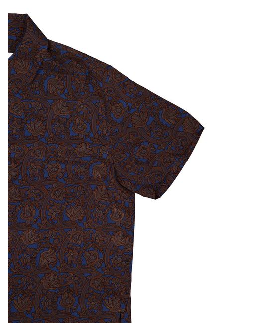 Matteau Purple Paisley-Print Shirt