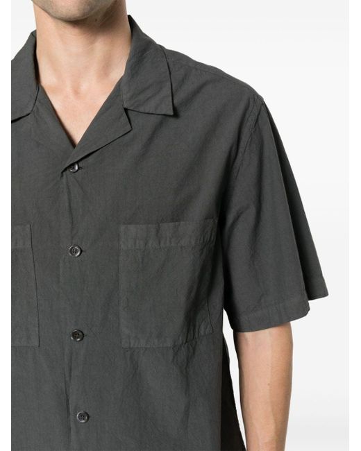 Camisa con cuello cubano Barena de hombre de color Black
