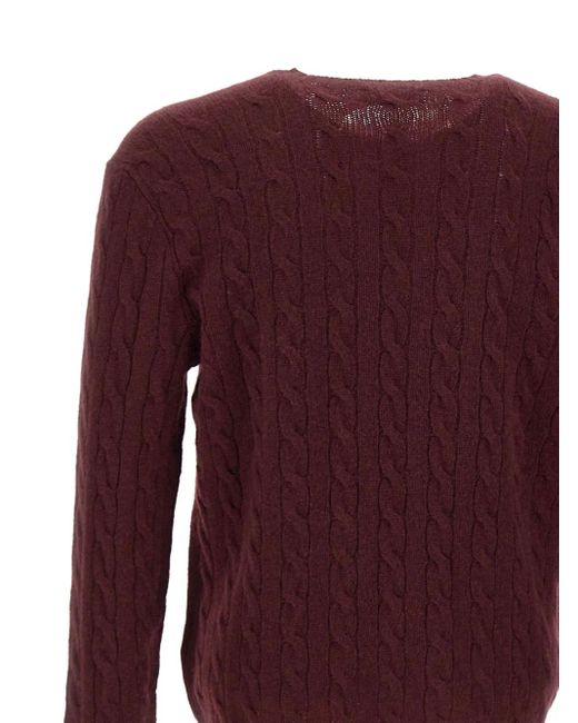 Polo Ralph Lauren Purple Cable-Knit Sweater for men