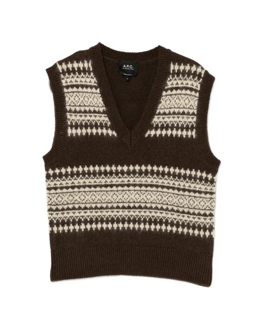 A.P.C. Black Jacquard Vest