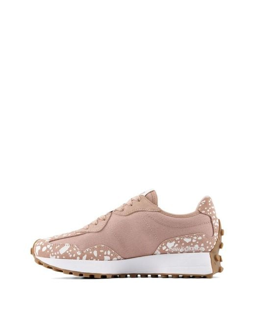 New Balance Pink 327 Lace-Up Sneakers