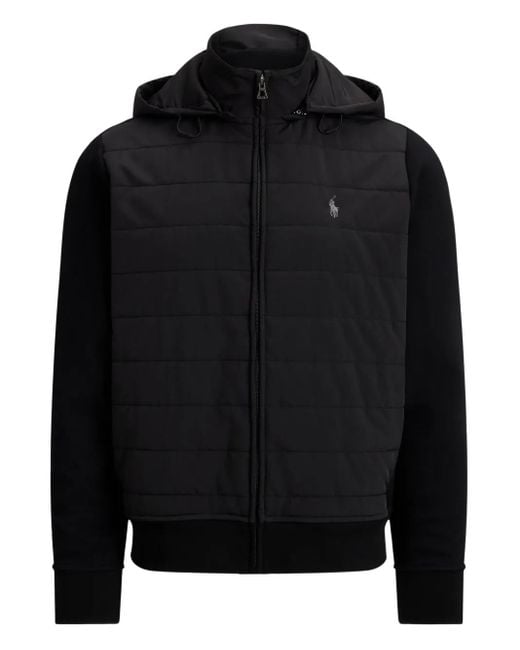 Polo Ralph Lauren Black Quilted Hooded Jacket for men