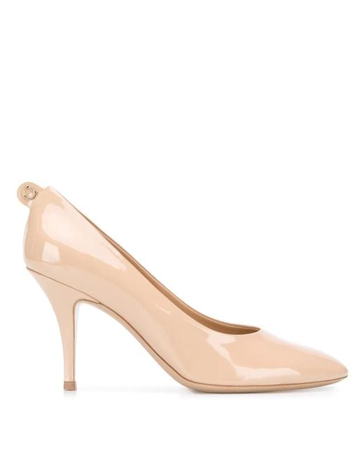 Ferragamo Natural Ferragamo Gancini Pointed-Toe Pumps