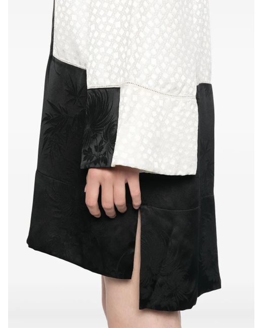 McQueen White Jacquard Mini Dress