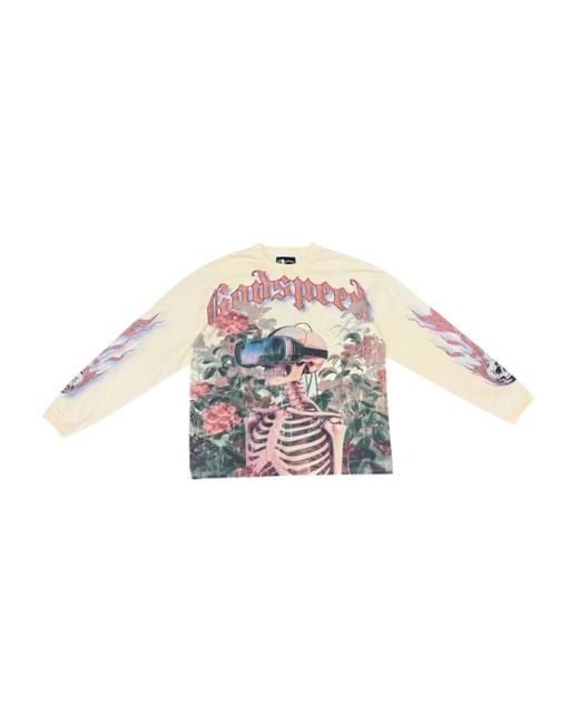 Godspeed White Graphic-Print Long-Sleeve T-Shirt for men