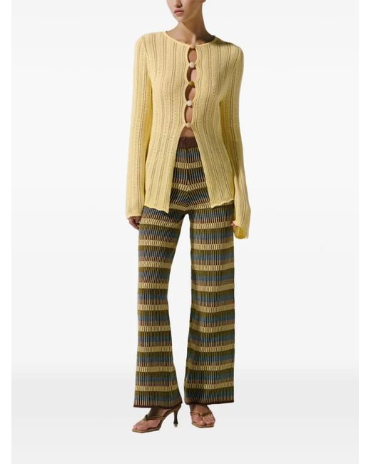 Baobab Yellow Pantalon Ample Kina À Rayures
