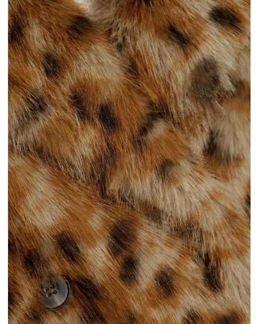 Chaqueta Lestine con doble botonadura y estampado de leopardo Munthe de color Brown