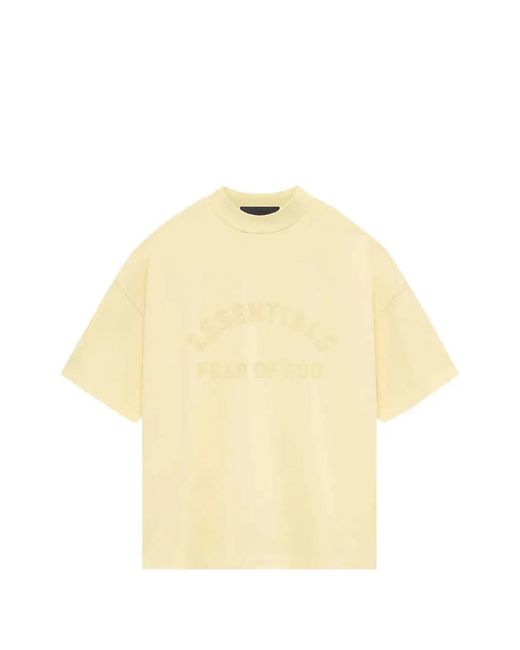 Fear Of God Natural Ribbed-Logo T-Shirt for men
