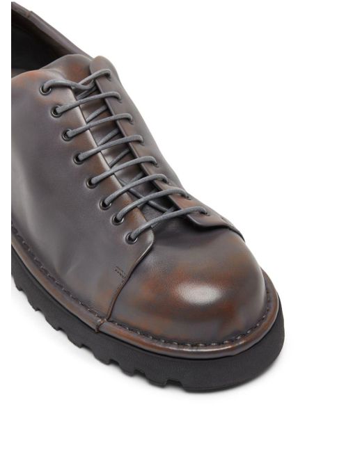 Marsèll Brown Pallotola Pomice Leather Derby Shoes for men