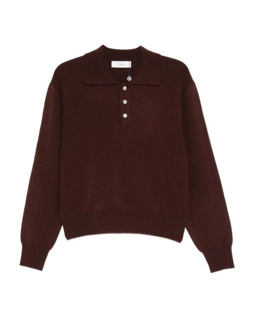 メンズ DUNST ニット ポロシャツ Brown