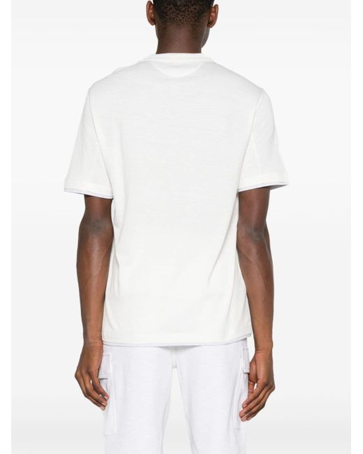 Brunello Cucinelli Gelaagd T-shirt Met Ronde Hals in het White voor heren
