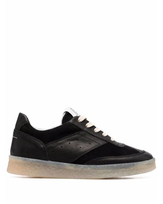 MM6 by Maison Margiela Black Lace-up Low-top Sneakers