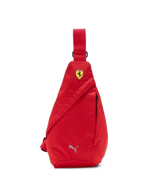 PUMA Red X Ferrari Logo-Patch Backpack for men