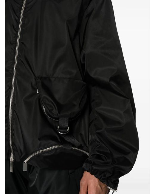 Off-White c/o Virgil Abloh Black Lightweight Hooded Jacket for men